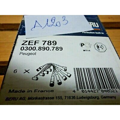 A1203 - KIT CAVI CANDELE ZEF 789 - 0300.890.789 BERU PEUGEOT -0