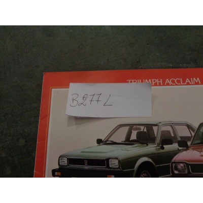 B277L - DEPLIANT TRIUMPH ACCLAIM-0