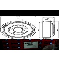 B294 - VEMA 800989 - TAMBURO FRENI POSTERIORE FIAT DUCATO PEUGETOT J5