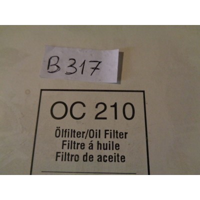 B317 XX - FILTRO OLIO OIL FILTER OC210 IVECO 190-38 220-38 240-38 320-45-0