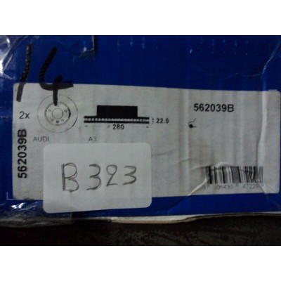 B323 - BENDIX 562039B - COPPIA DISCHI FRENO ANTERIORI AUDI A3 SKODA OCTAVIA 