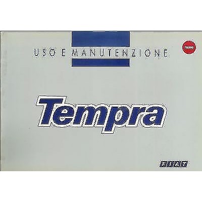 B406F - LIBRETTO USO E MANUTENZIONE FIAT TEMPRA