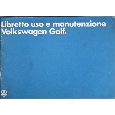 B406S - LIBRETTO USO E MANUTENZIONE VOLKSWAGEN GOLF 