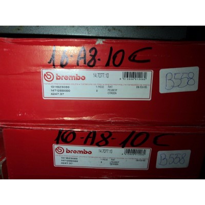 B558 - Brembo 14.7077.10 - COPPIA DI TAMBURI FRENO CITROEN EVASION ULYSSE FIAT 