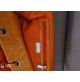 BORSA Grande DONNA TOSCA BLU Bag Fiocco Orange Tessuto E Pelle Di Bovino 