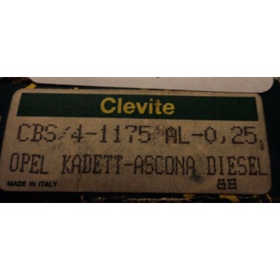 C408 - KIT SERIE BRONZINE CLEVITE OPEL CBS/4 1175 AL 025 OPEL ASCONA KADETT D-0