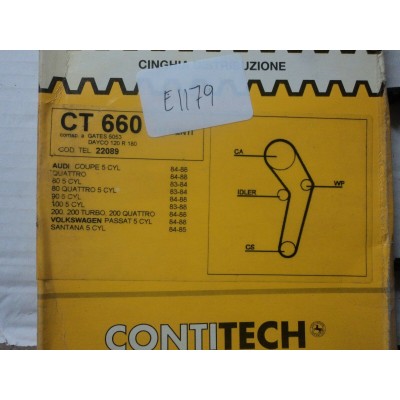 E1179 - CINGHIA DISTRIBUZIONE - CT660 - AUDI 80 90 100 COUPE 200-0