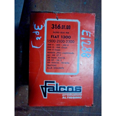 E1288 - FILTRO OLIO - FILTER OIL - FALCOS 316.01.00 FIAT 1300 1500 2100 2300-0