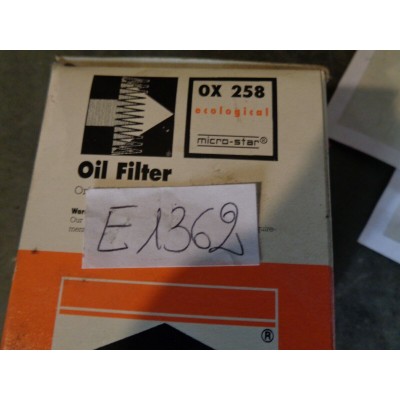 E1362 XX - OX258 5650337 FILTRO OLIO OIL FILTER SAAB  ALFA OPEL-2