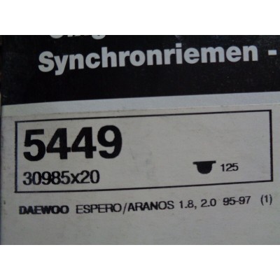 E165G -- CINGHIA 5449 30985 125 DENTI DAEWOO ARANOS ESPERO 1.8 2.0 95-97-0