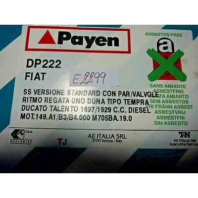 E2299 - GUARNIZIONE PAYEN DP222 FIAT RITMO REGATA UNO DUNA TIPO TEMPRA DUCATO-0