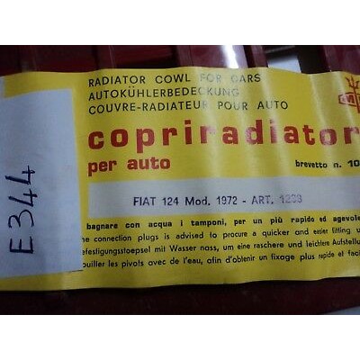 E344 - COPRIRADIATORE FIAT 124 MODELLO 1972 72 -0