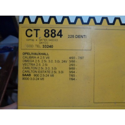 E774AU -- CINGHIA CT884 225 DENTI OPEL CALIBRA 2.5 V6 OMEGA 3.0 VECTRA CARLTON