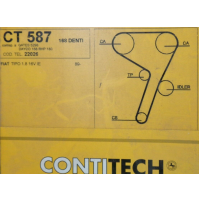 E774C - CINGHIA DISTRIBUZIONE CT587 168 DENTI FIAT TIPO 1.8 16V DAL '89