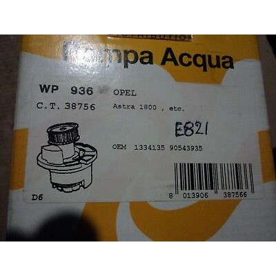 E821 - WATER PUMP - POMPA ACQUA - WP936 1334135 OPEL ASTRA 1800-0