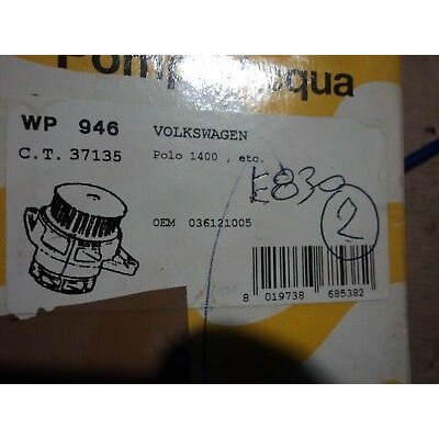 E830 - WATER PUMP - POMPA ACQUA - WP946 036121005 VOLKSWAGEN POLO LUPO 1400 GOLF-0