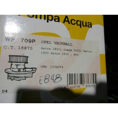 E848 - WP709P POMPA ACQUA WATER PUMP  OPEL ASTRA OMEGA VECTRA 1334054-0