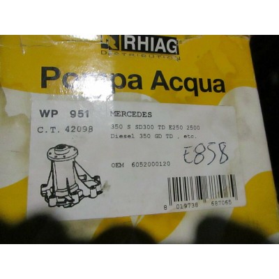 E858 - WP951 POMPA ACQUA WATER PUMP MERCEDES 300 TD 250 GD 350 S -0