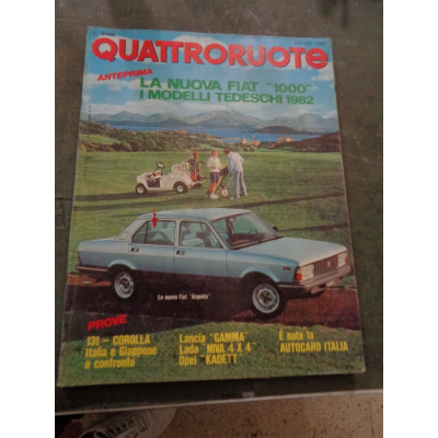 F1519AD XX - RIVISTA QUATTRORUOTE GIUGNO 1981