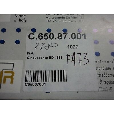 F473 - TERMOSTATO VALVOLA TERMOSTATICA C.650.87.001 FIAT CINQUECENTO ED-0