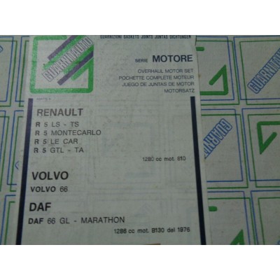 M10176 - SET KIT SERIE GUARNIZIONI MOTORE RENAULT 5 R5 VOLVO 66-0