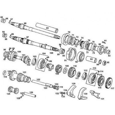 M4009 XX - Cuscinetto 3° moto albero 13H7268 CAMBIO MG MGB FIG.92 OVERDRIVE-3