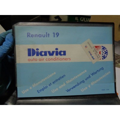 M6975 XX - LIBRETTO MANUALE USO E MANUTENZIONE + porta documenti renault 19 R19-0