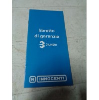 M7047 XX - LIBRETTO DI GARANZIA N INNOCENTI MINI 3 CILINDRI