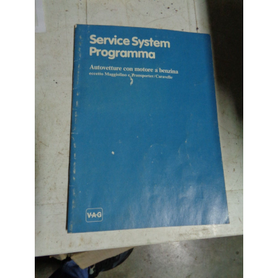 M7696 XX - LIBRETTO SERVICE SYSTEM PROGRAMMA AUTOVETTURE CON MOTORI BENZINA  VAG