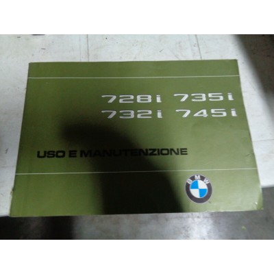 M7716 XX - LIBRETTO USO E MANUTENZIONE BMW 728i 735i 732i 745i