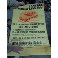 M8136 XX - POSTER PUBBLICITARIO INNOCENTI MINI MINITRE TRE 3 CILINDRI