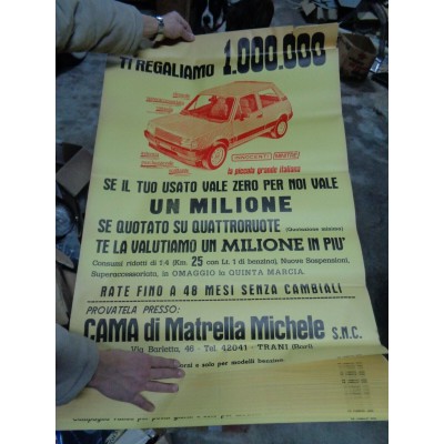 M8136 XX - POSTER PUBBLICITARIO INNOCENTI MINI MINITRE TRE 3 CILINDRI