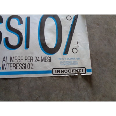 M9208 XX - POSTER PUBBLICITARIO INNOCENTI INTERESSI 0%-0