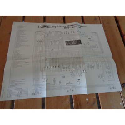 M9499 XX - SCHEMA IMPIANTO ELETTRICO INNOCENTI MINI DIESEL SE