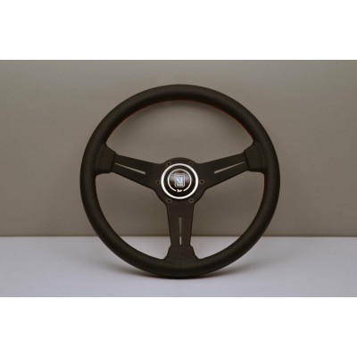 VOLANTE NARDI - pelle nera traforata e razze nere - Ø 330mm 6062.33.2092